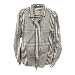 Men’s Tommy Bahama Graph Check L/S Button Down Casual Cotton Shirt Size Medium